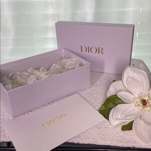 DIOR BEAUTY BOX 8.5” x 5.5” x 2.75” White Pebbled Box,  Dior Envelope NEW